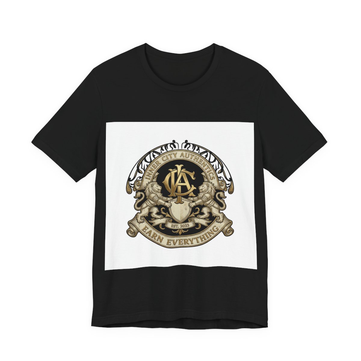 ICA Inner City Authentics Earn Everything Premium Black Tee t-shirt