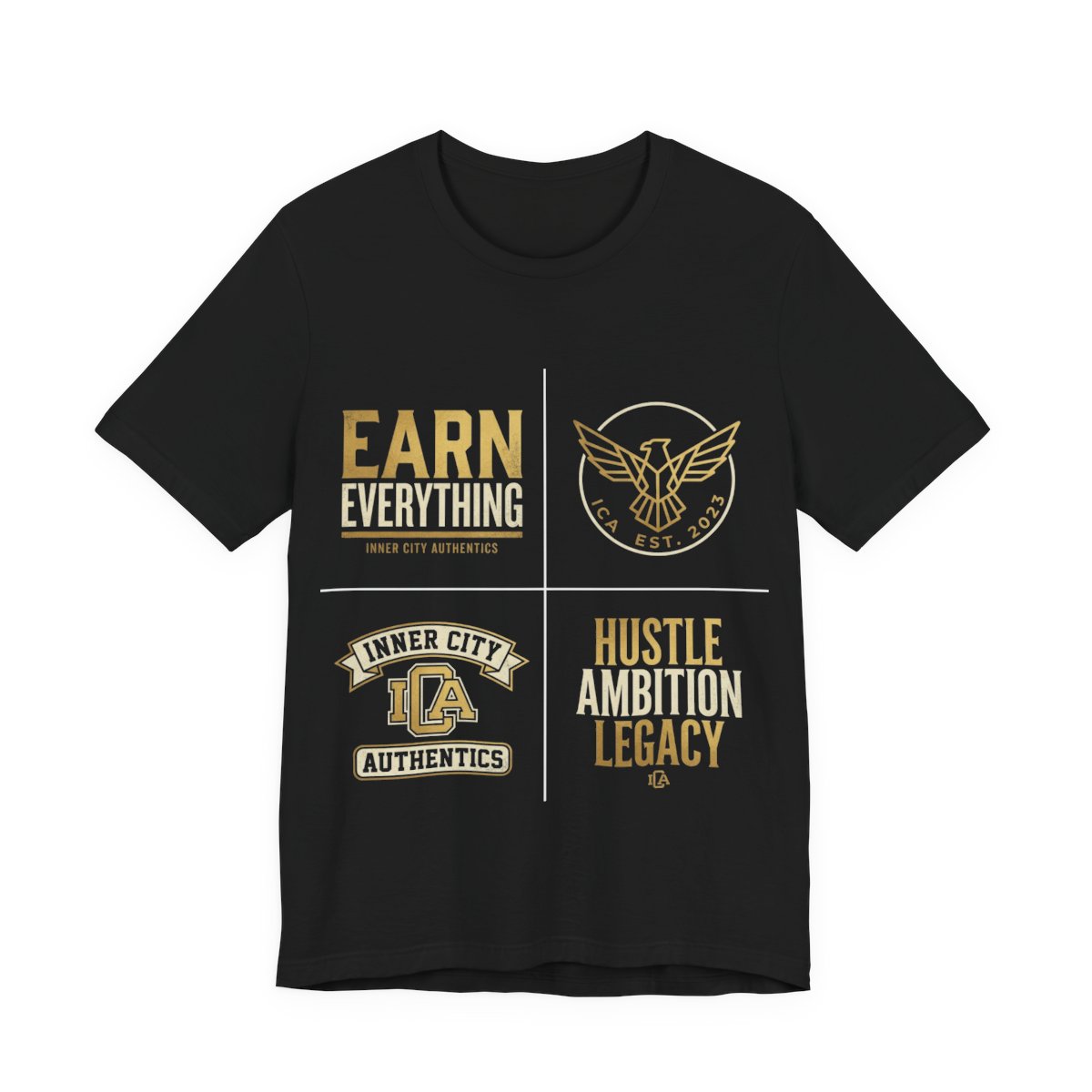 ICA No Shortcuts Varsity Tee t-shirt